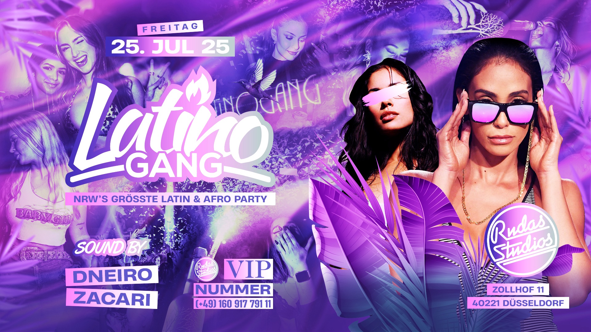 LatinoGANG • Rudas Düsseldorf – Fr.25.07.25 – NRW‘s größte & bekannteste Latin / Afro Party